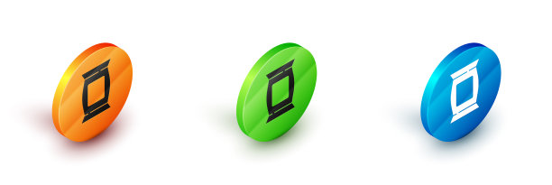 等距袋或包薯片图标孤立图片下载