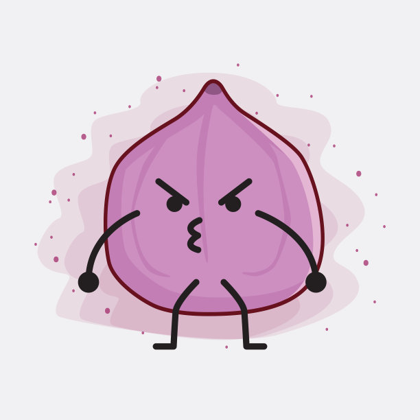 可爱的无花果水果吉祥物人物图片下载