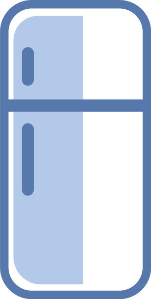 白色背景上的白色冰箱图片下载