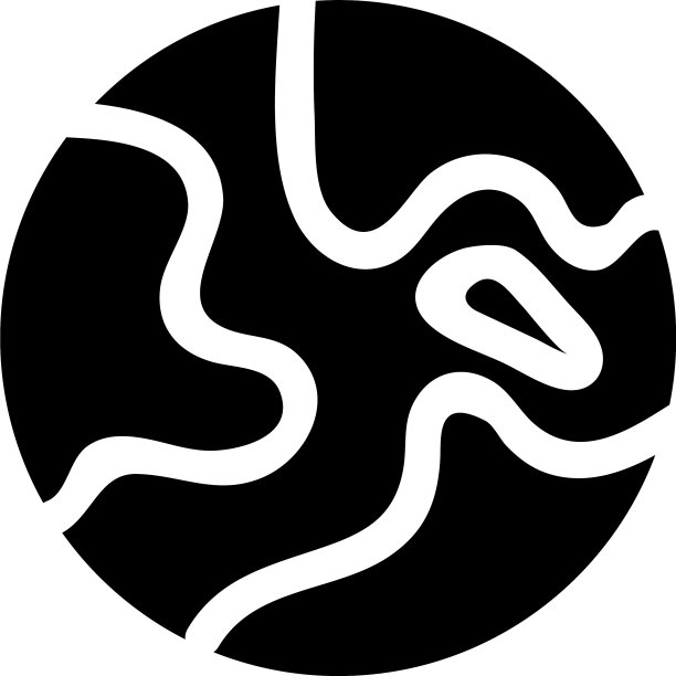 白色背景上的黑色星球图片下载