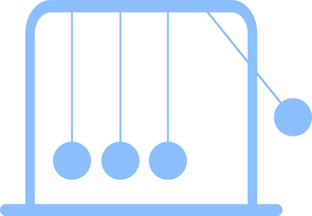 牛顿摇篮在白色背景上图片下载