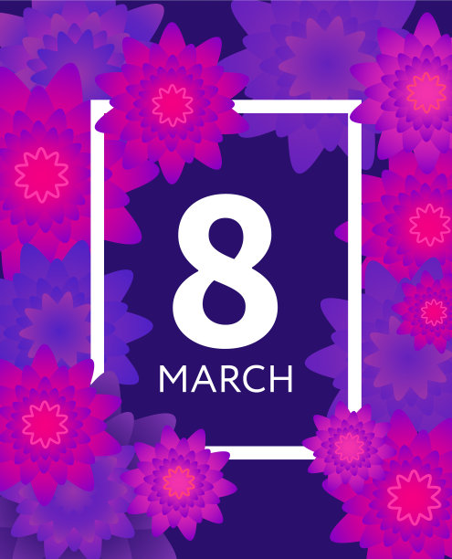 花背景和8符号在框架图片下载