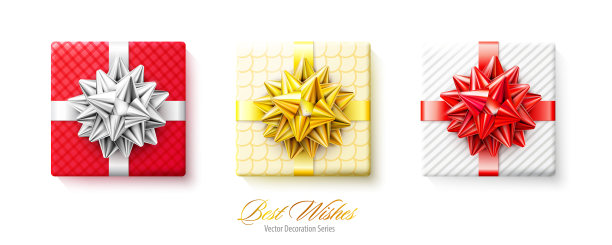 用金色和红色的蝴蝶结和图片下载