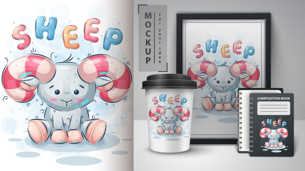 泰迪羊-海报和商品图片下载