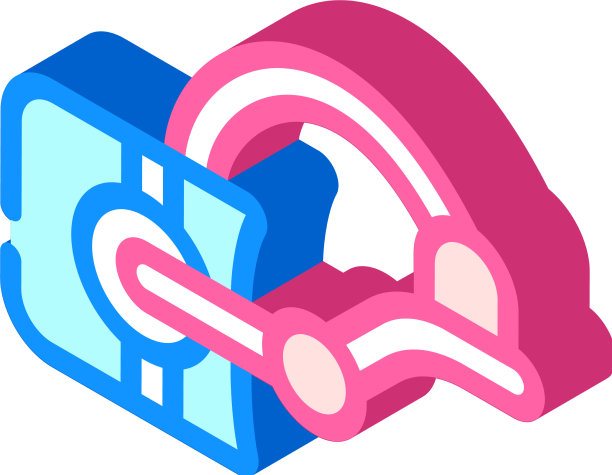 增强现实面具设计等距图标图片下载