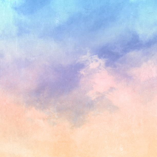 抽象水彩天空背景与柔和的颜色梯度和纹理素材图片