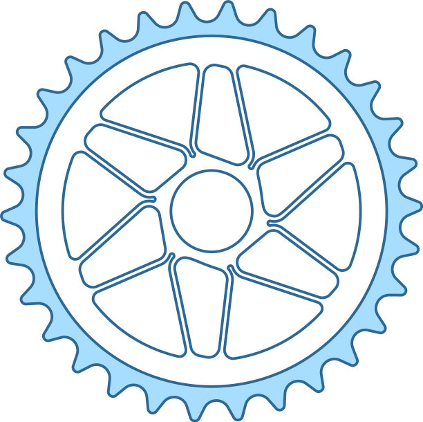 自行车齿轮明星图标图片下载