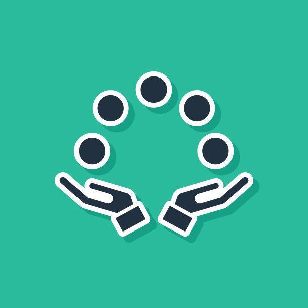 蓝色杂耍球图标孤立在绿色图片下载