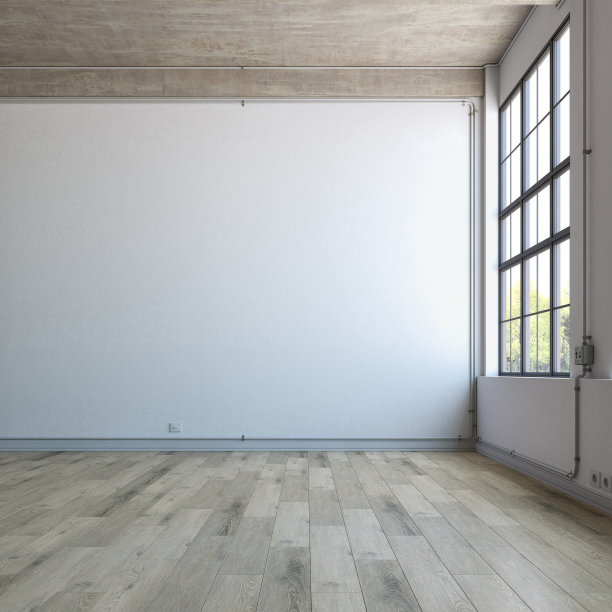 空的工业阁楼内部有大窗户图片下载