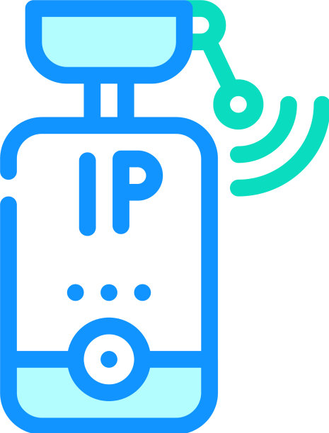 IP摄像头彩色图标平坦图片下载