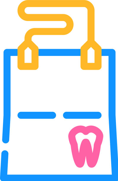 牙齿抹色图标平坦图片下载