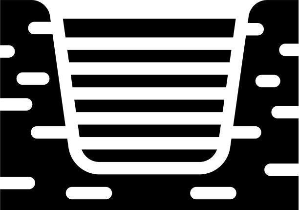 盒子餐巾字形图标图片下载