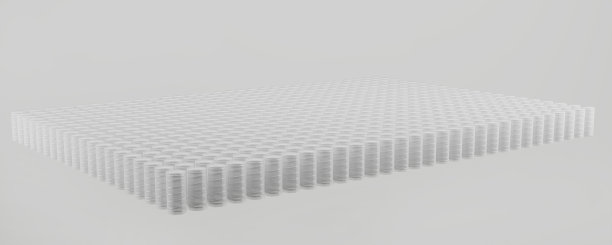 马特拉斯的一组独立弹簧。三维渲染图片下载