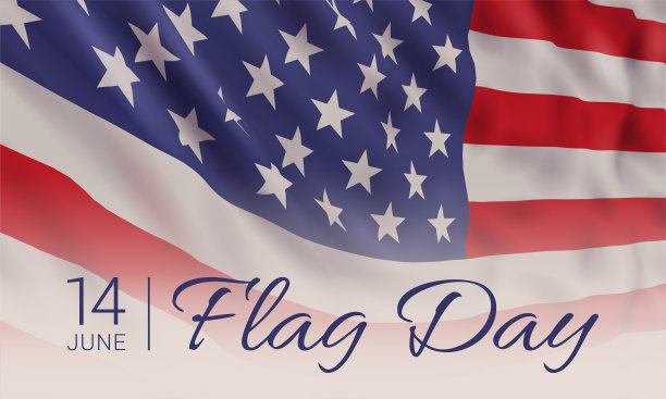 6月14日-美国国旗日。图片下载