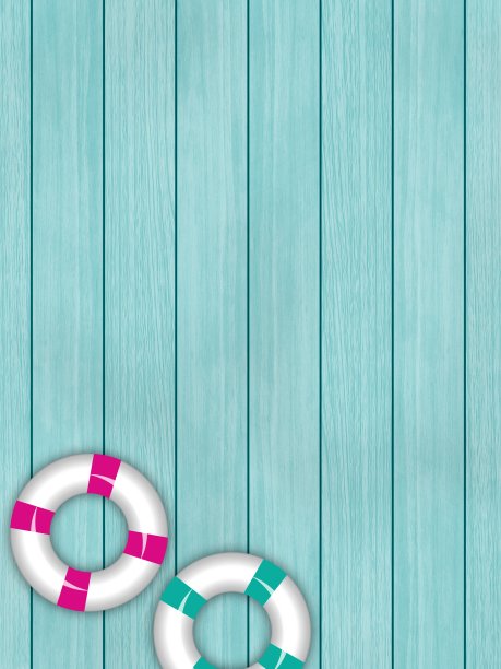 背景插图的蓝色木板与浮动图片下载