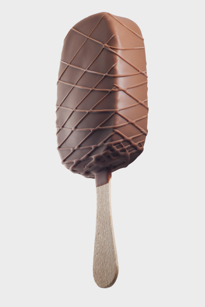 巧克力夹克衫奶油冰棒孤立图片下载