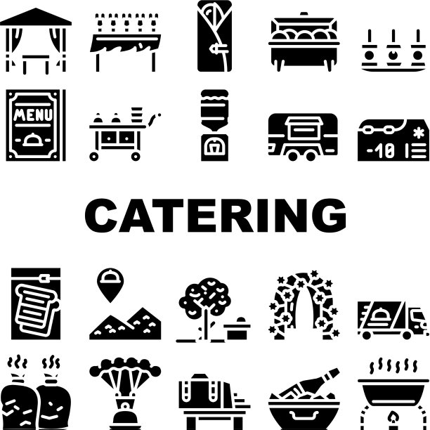 餐饮餐饮服务图标集合图片下载