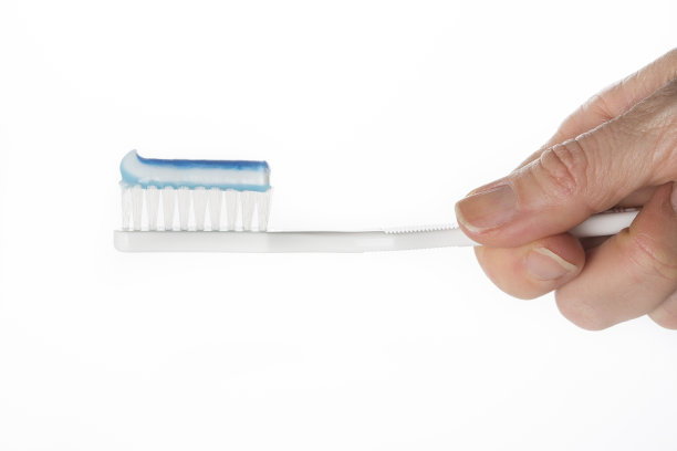 条纹牙膏牙刷图片下载