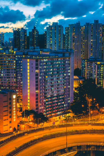 中国香港拥挤的公寓楼图片下载
