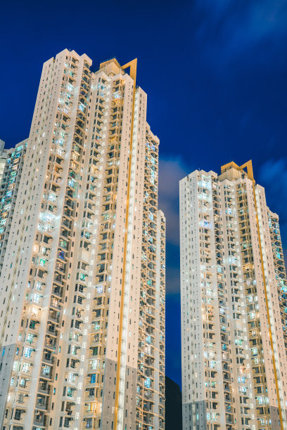 中国香港拥挤的公寓楼图片下载