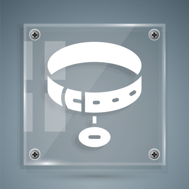 白领姓名标签图标孤立在灰色图片下载