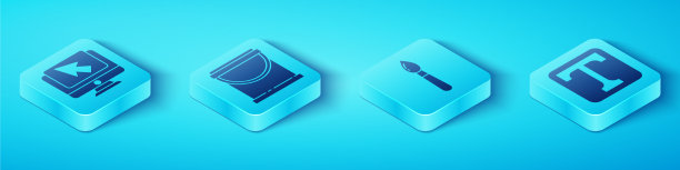 设置等距电脑显示器和光标绘制图片下载