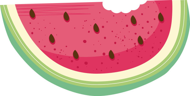 半西瓜水果营养图标图片下载