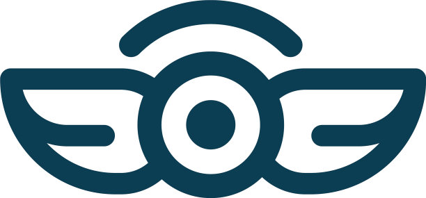 翅膀和眼睛在中间的标志图片下载