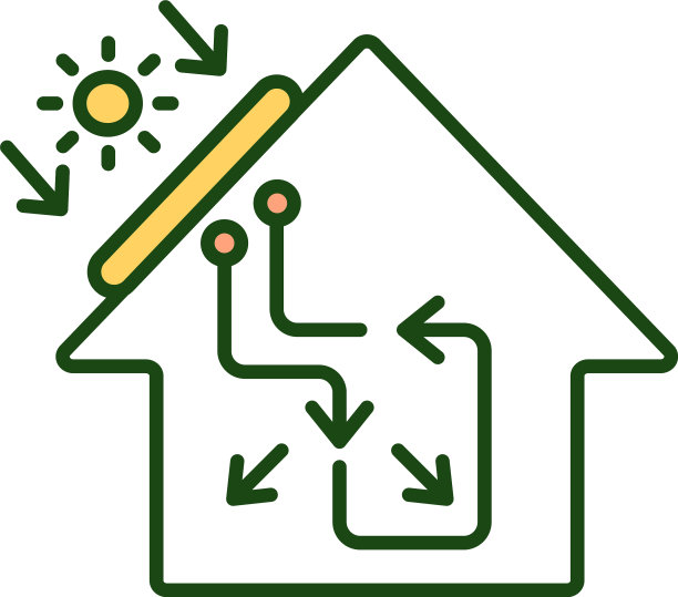 太阳能板技术在智能家居RGB颜色图片下载