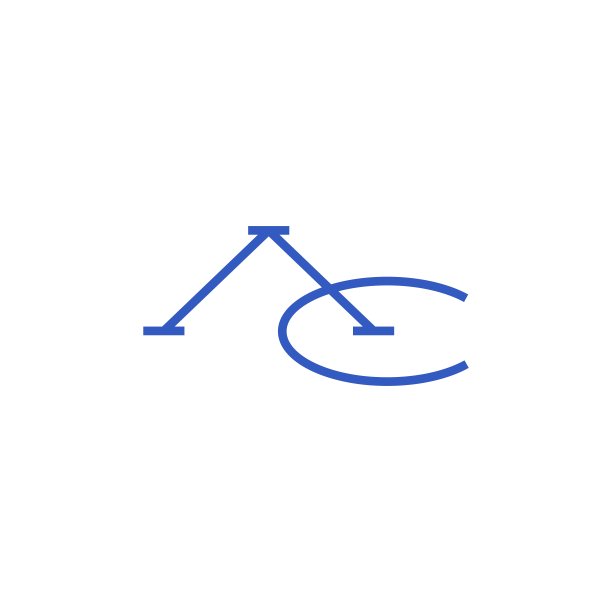 Ac字母标记初始矢量图标插图图片下载