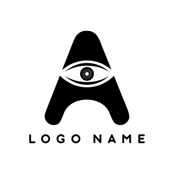 带有眼睛标志的首字母图片下载