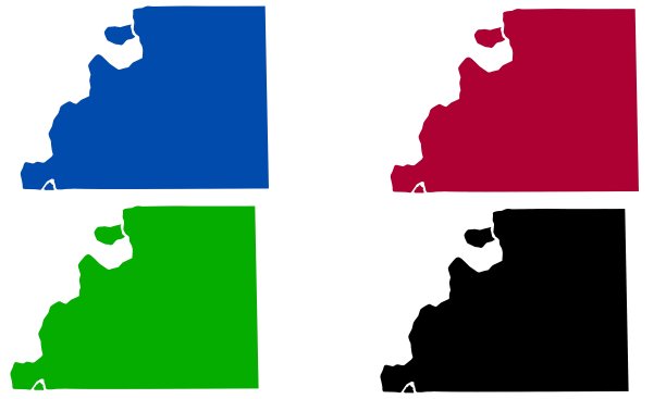 这是纽约布坎南市地图的剪影图片下载