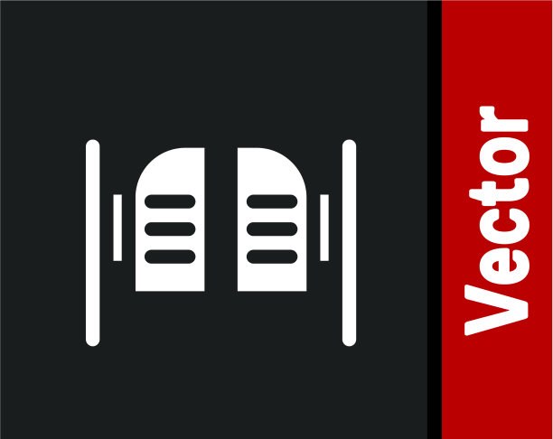 白色老西部摆动沙龙门图标图片下载