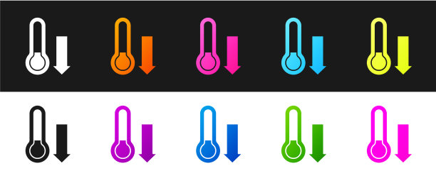 设置气象温度计测量图标图片下载