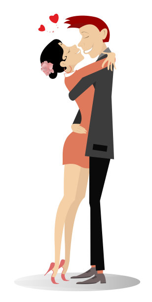 情侣约会插图图片下载