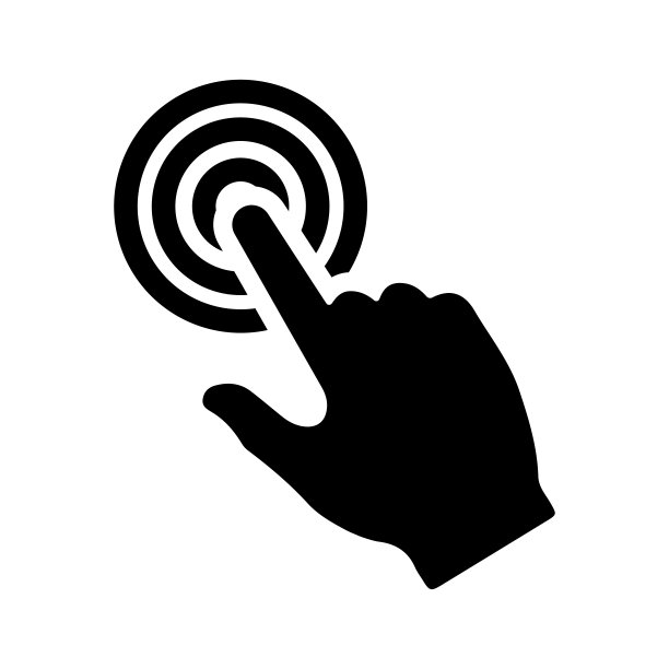 手指，手势，触摸屏图标。黑色的矢量图形。图片下载
