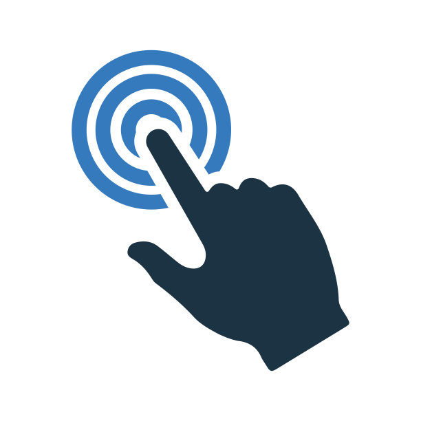 手指，手势，触摸屏图标。可编辑矢量孤立在白色背景。图片下载