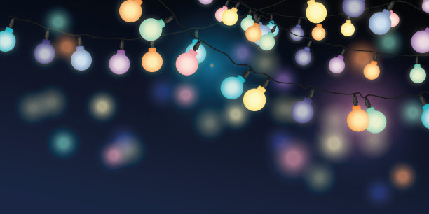 字符串灯插图图片下载