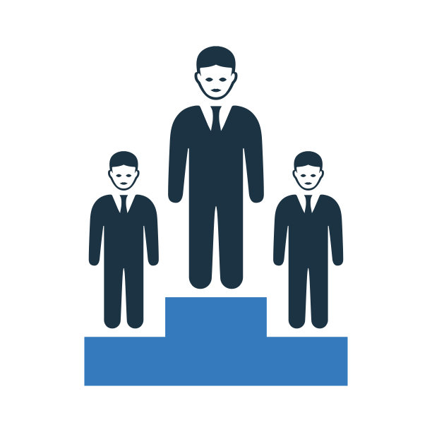 商人,领导图标。简单的矢量在孤立的白色背景。图片下载