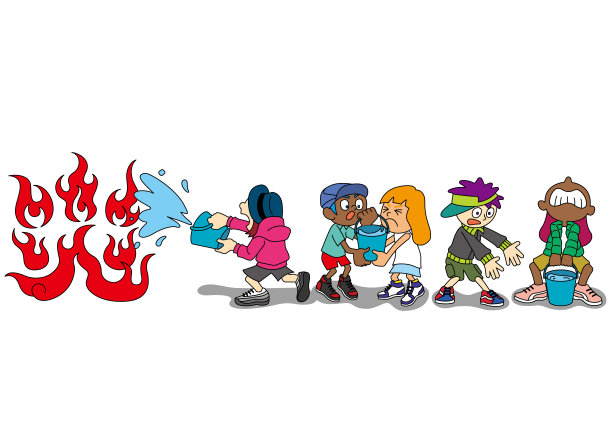 儿童防灾演习图片下载