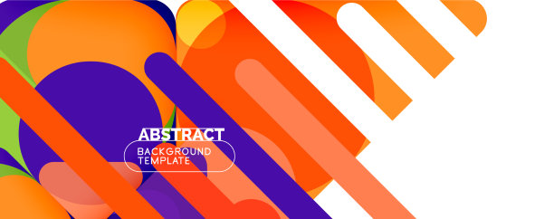 现代几何圆形和动态线条图片下载