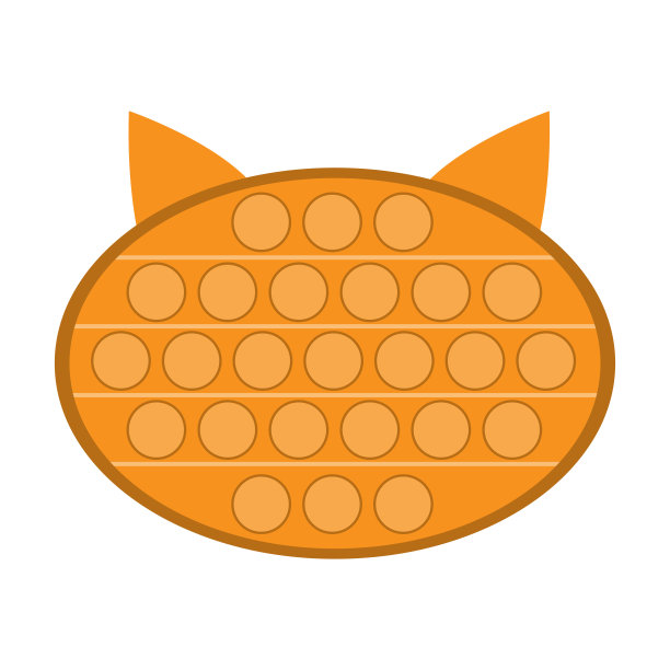 时髦的流行它烦躁的猫形状。白色背景上的矢量插图。图片下载