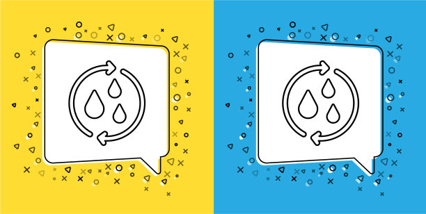 设置线循环清洁水图标隔离图片下载