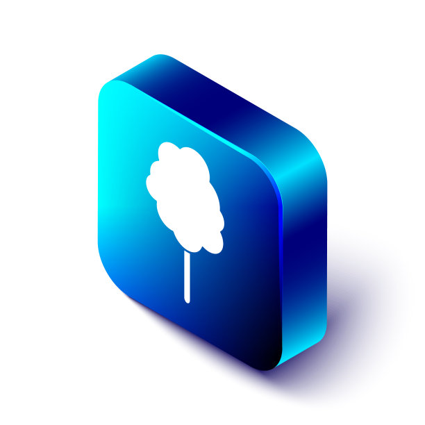 等距棉花糖图标孤立在白色图片下载