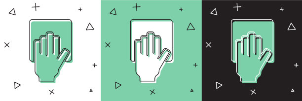 设置清洁服务图标隔离在白色和图片下载