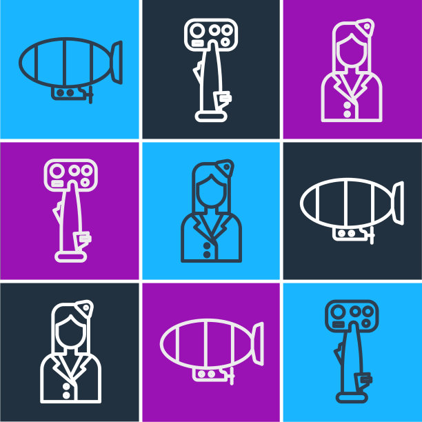 设置飞艇乘务员和飞机操纵线图片下载