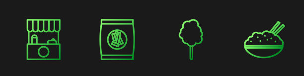 设线棉花糖街摊位与雨棚图片下载