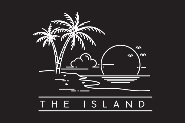 热带岛屿上的日落图片下载