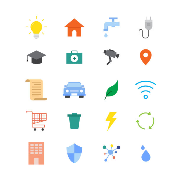 智能城市图标图片下载