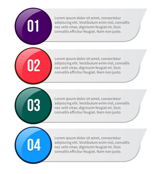 4步商业信息图模板设计图片下载